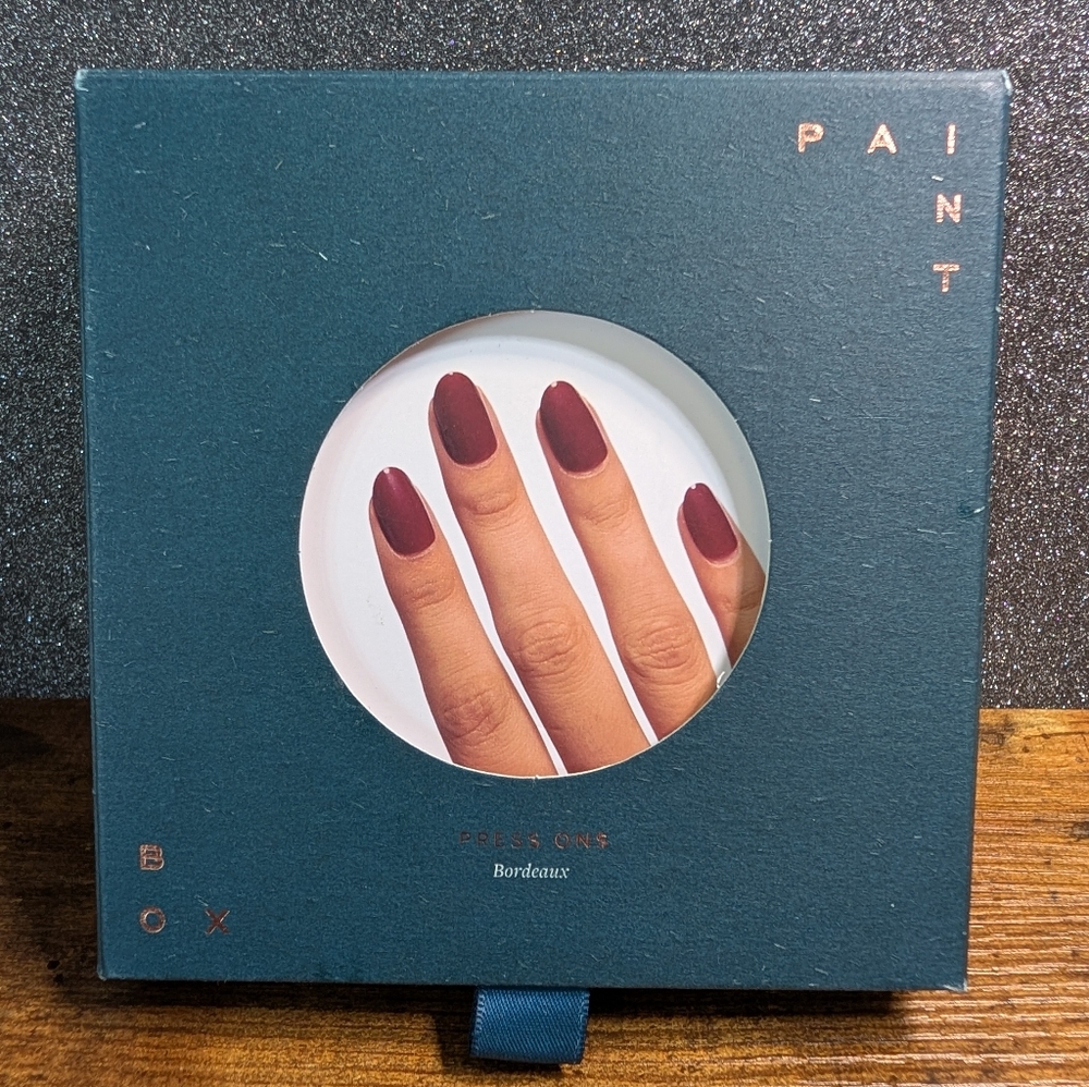 Paintbox Press On Nail Kit Medium Length Bordeaux